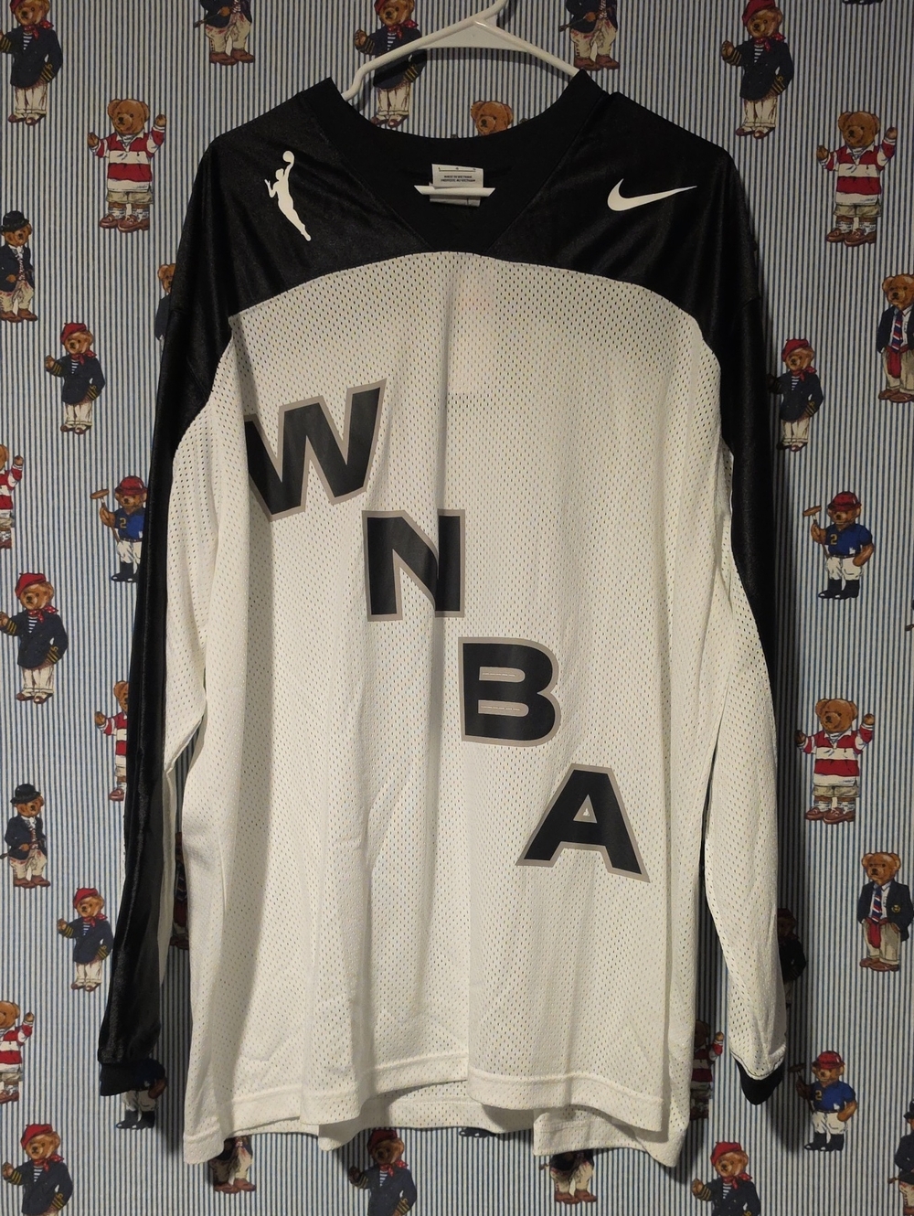 WNBA Nike Oversized Longsleeve Black White Jersey Large